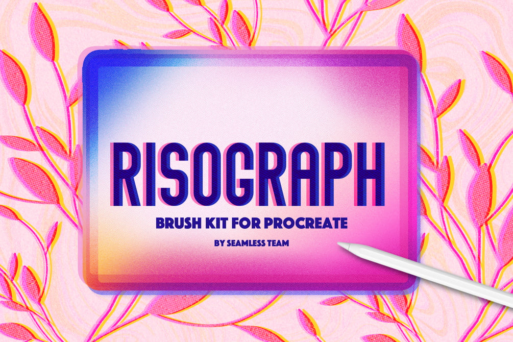 RISOGRAPH BRUSH SET FOR PROCREATE by SeamlessTeam