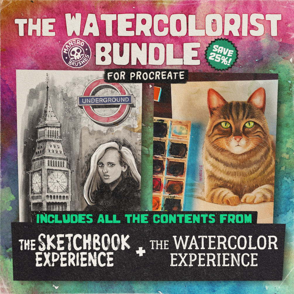 SAVE 25%! The Watercolorist Bundle for Procreate