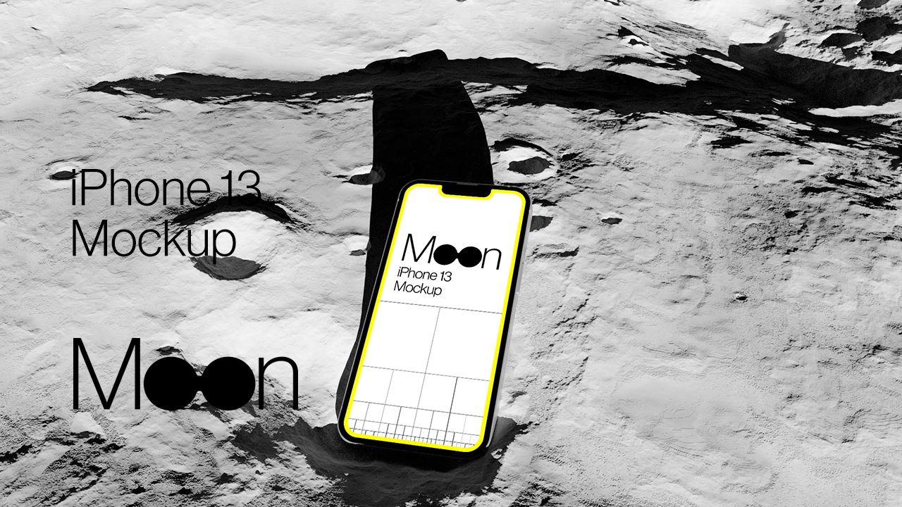 iPhone 13 Moon Mockup PM05