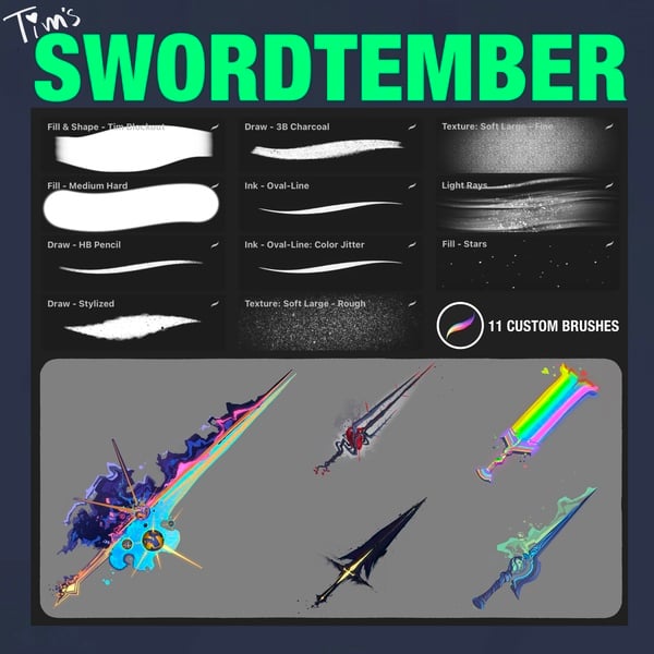 Swordtember Brushpack 2021 by Tim Kaminski