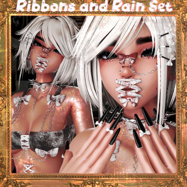 Ribbons and Rain Piercing Set