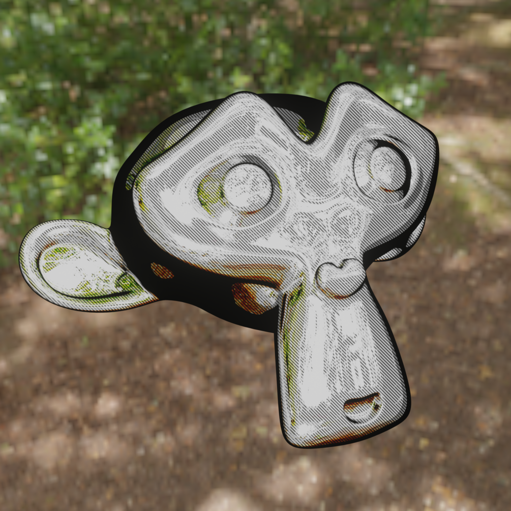 Ink toon shader for blender