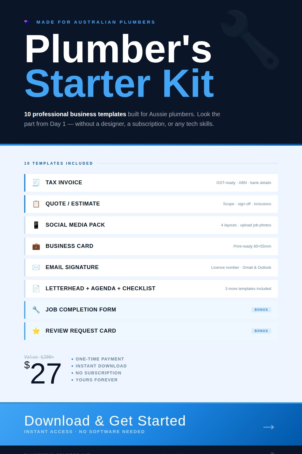 Plumber Business Template Kit