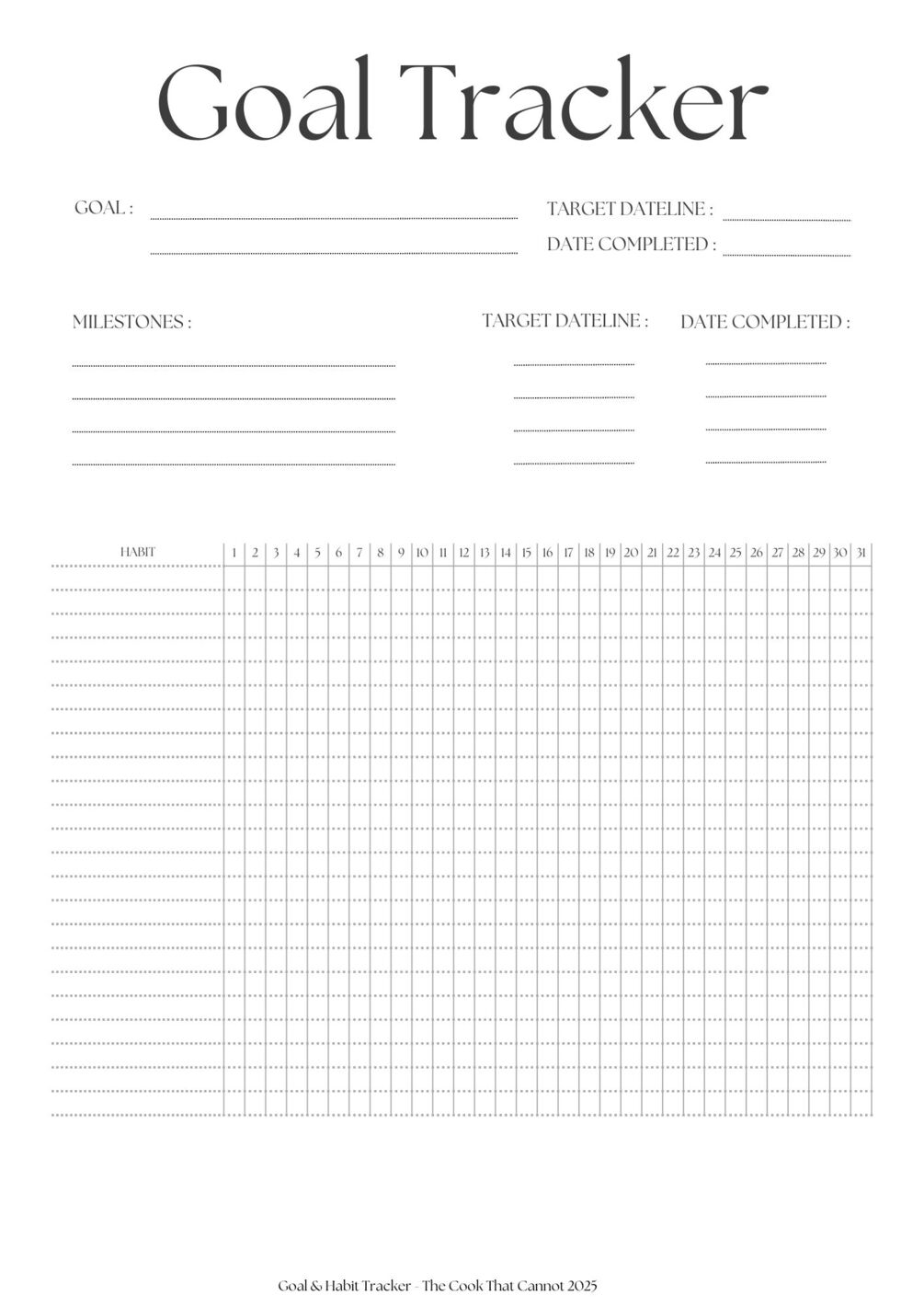 Goal Habit Tracker