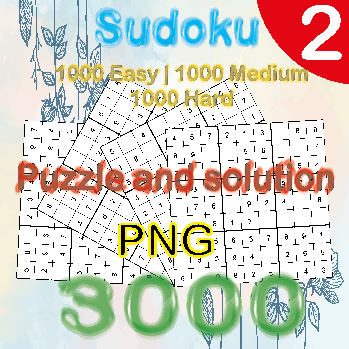 3000 Puzzle Sudoku and Solution 2