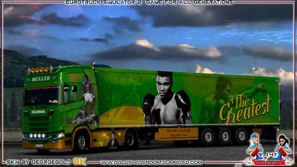 ETS 2 Skin Combo Scania S NG Muller Cassius Clay by GOLDSHOWROOM