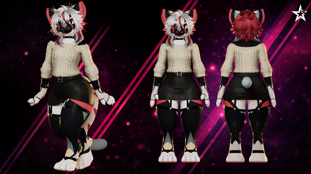 Casual Goth Mayu showcase render 1