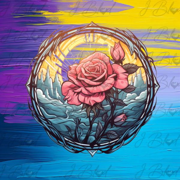 Sunset Rose tattoo