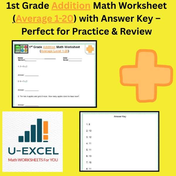 1st Grade Basic Operations Bundles with answer key - Perfect for ...