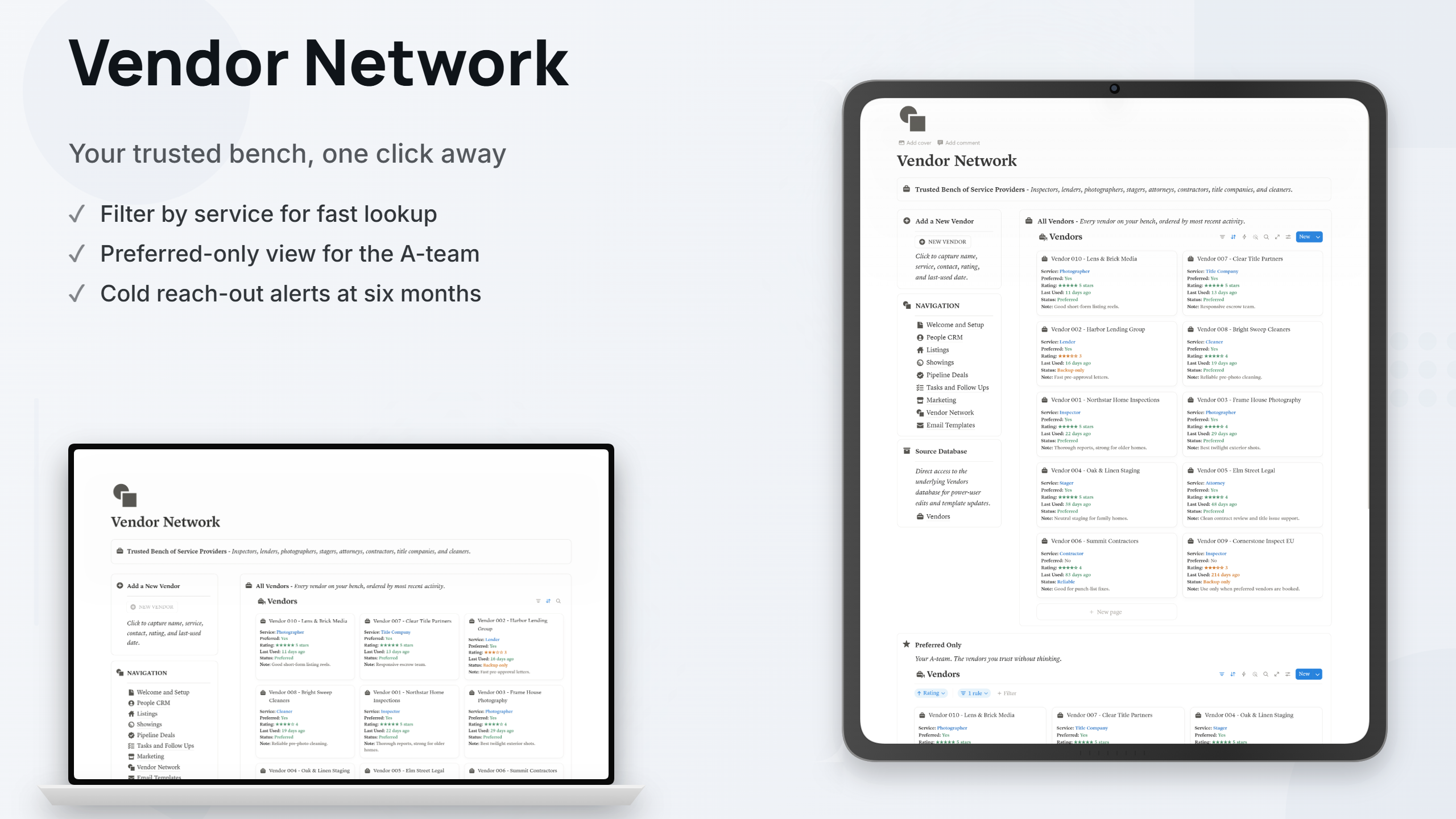 Real Estate Agent CRM - Notion Template for Solo Agents - view 4