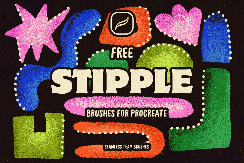 Free Stipple Brushes For Procreate by SeamlessTeam