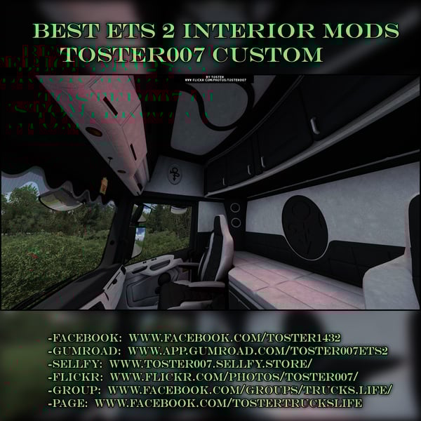 Interior Scania S/R Next Gen White Black ETS 2 #33 by Toster007