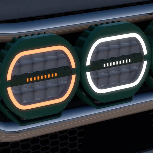 LED Auxiliary Light – Amber & White DRL + Strobe (Unlocked) by HishamGT5