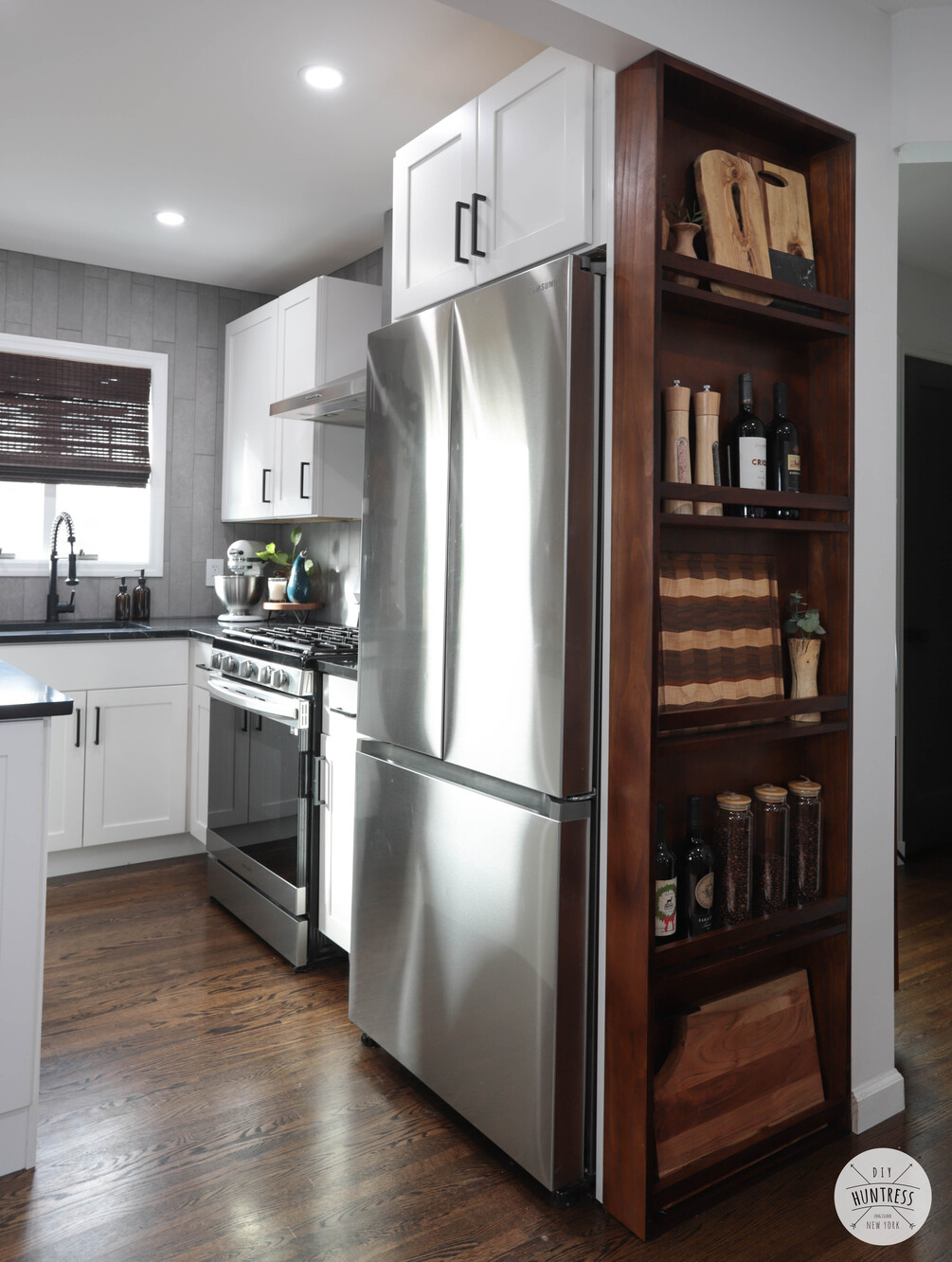 DIY Easy Storage Shelf (For The Side Of My Fridge)! - DIY Huntress