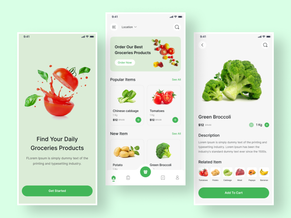 Food Mobile App Design