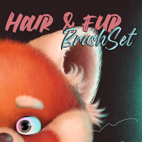 Fur & Hair brushes for procreate by Team Pro