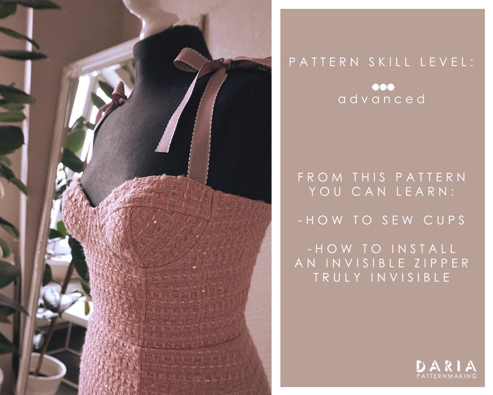 21) Boned Bustier With Foam Cups, Rose Cafe Hack, Sewing Tutorial + Pattern  Download 