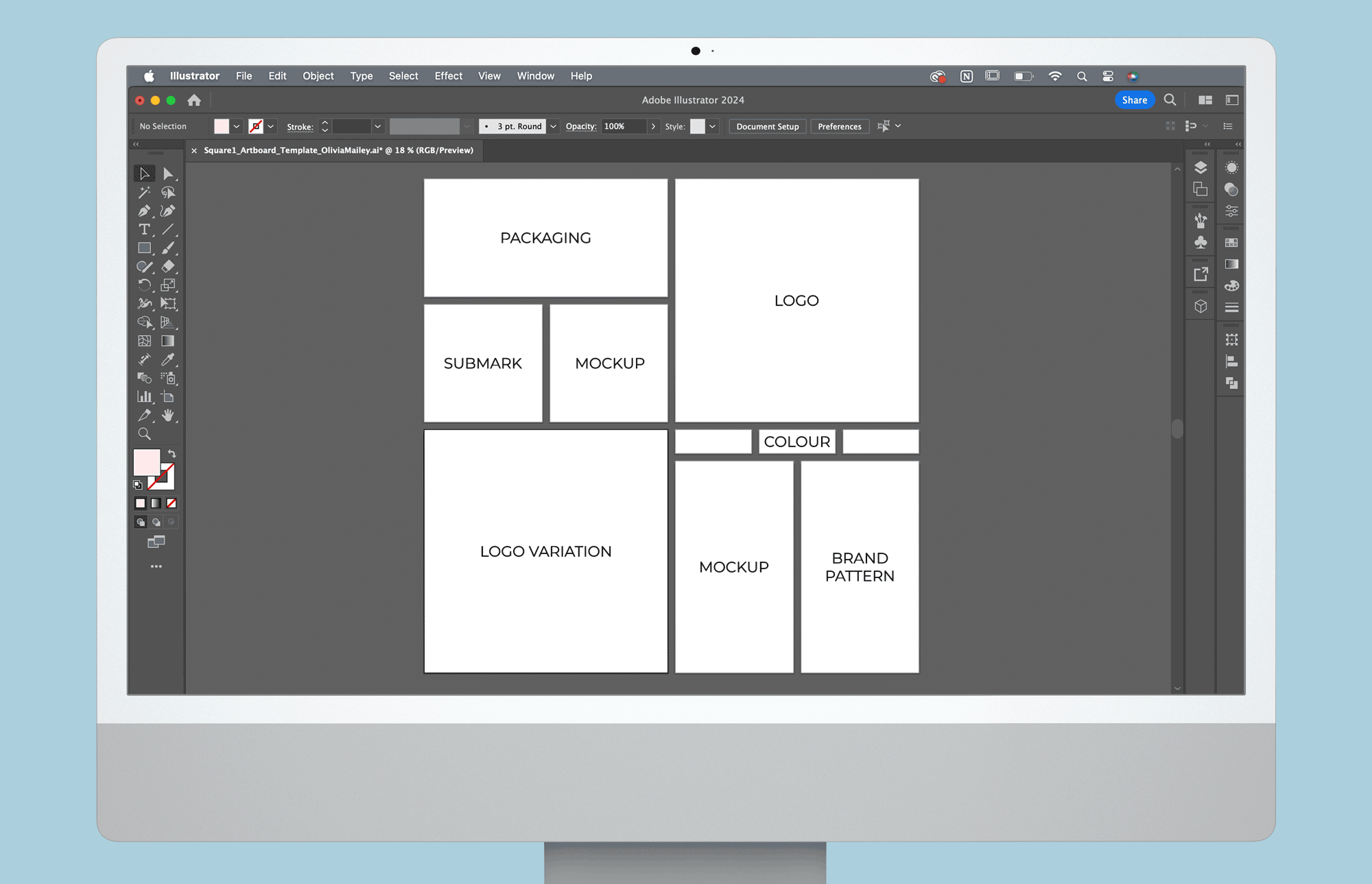 Illustrator Artboard Brand Board Template