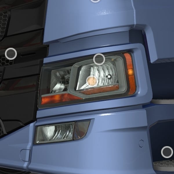 [head lights tuning part] Scania NG Halogen DRL Headlights by WC007 D3SIGN