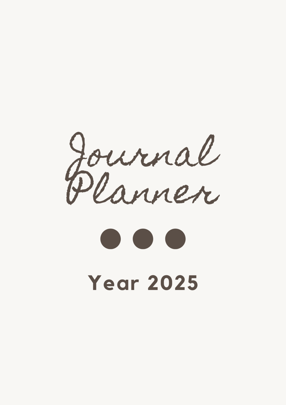 Journal planner for year 2025