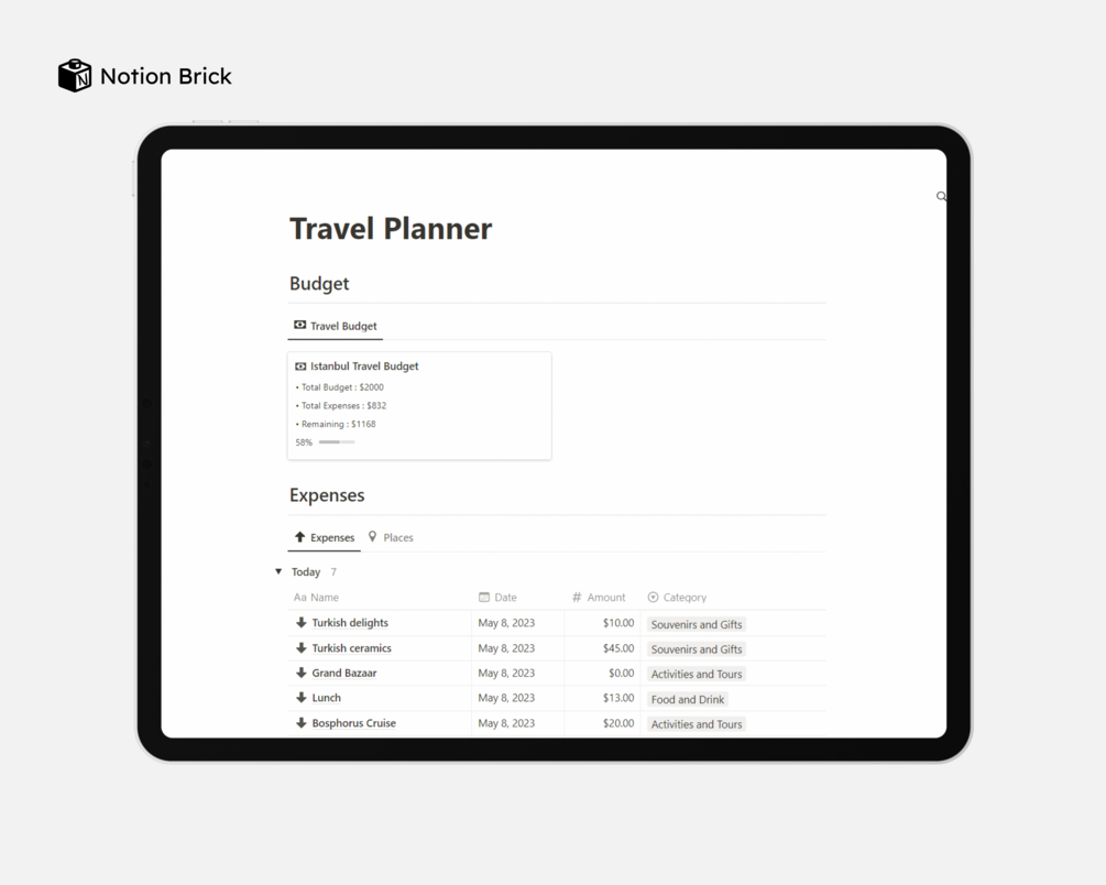 notion-travel-planner