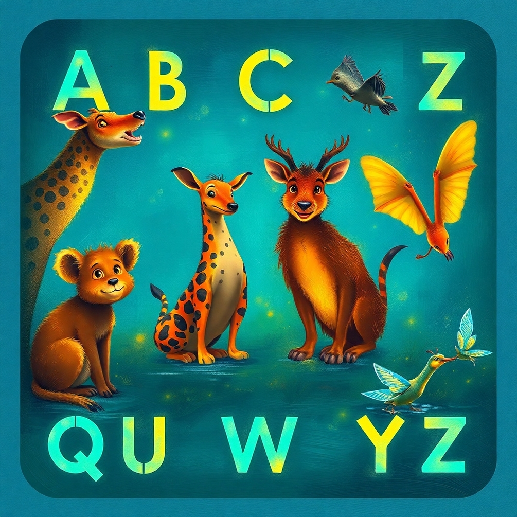 Alphabet animal flashcards