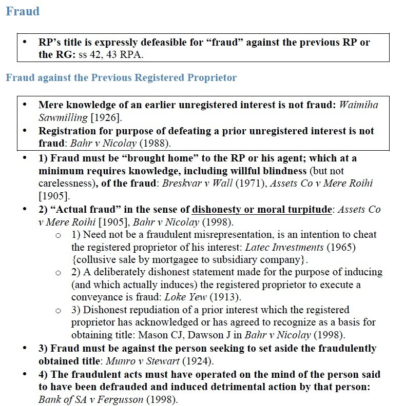 Real Property Law Notes