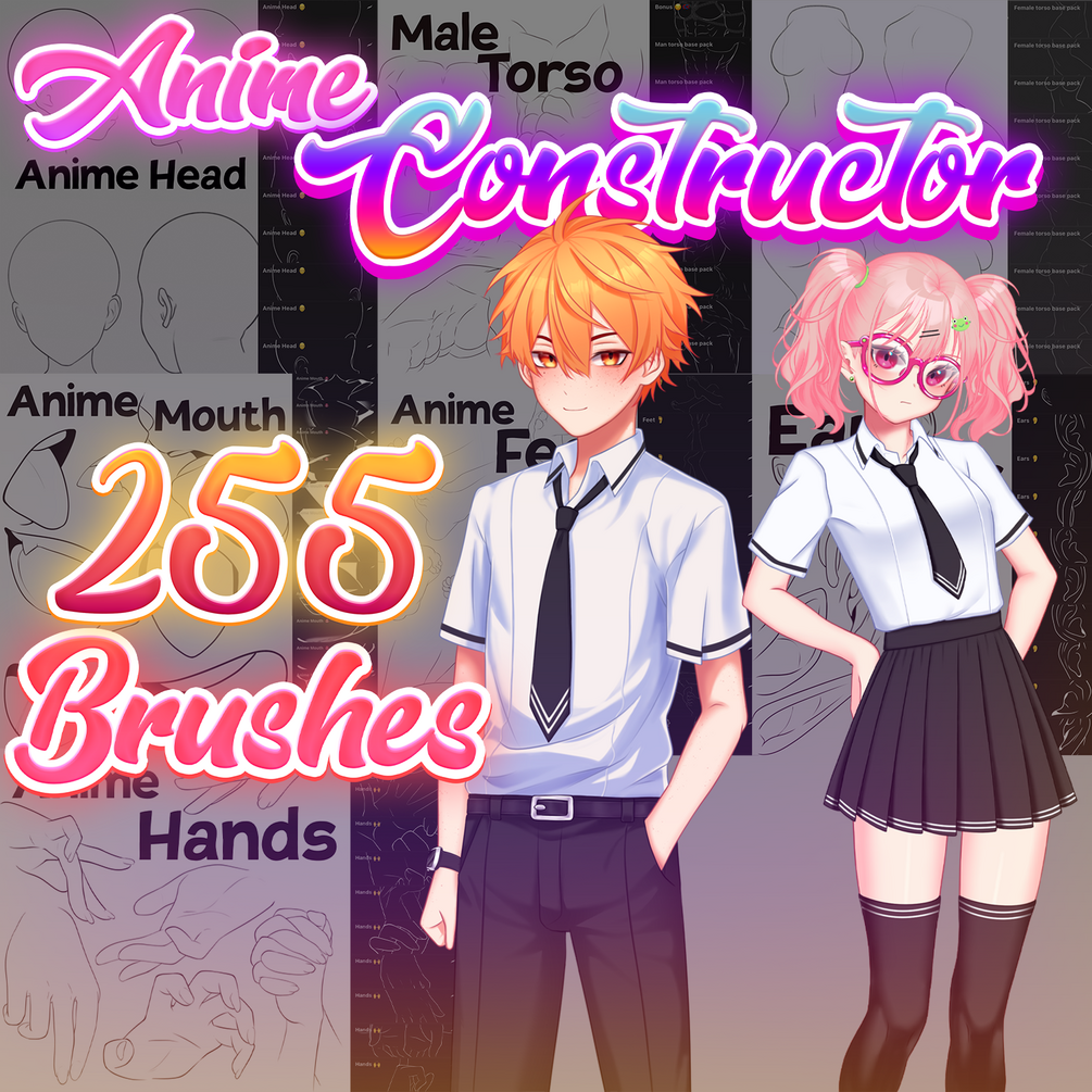 Anime constructor pack for procreate! by ~Attki~