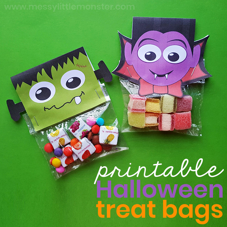 Printable Halloween Treat Bags - Halloween Crafts for Kids - Messy Little  Monster