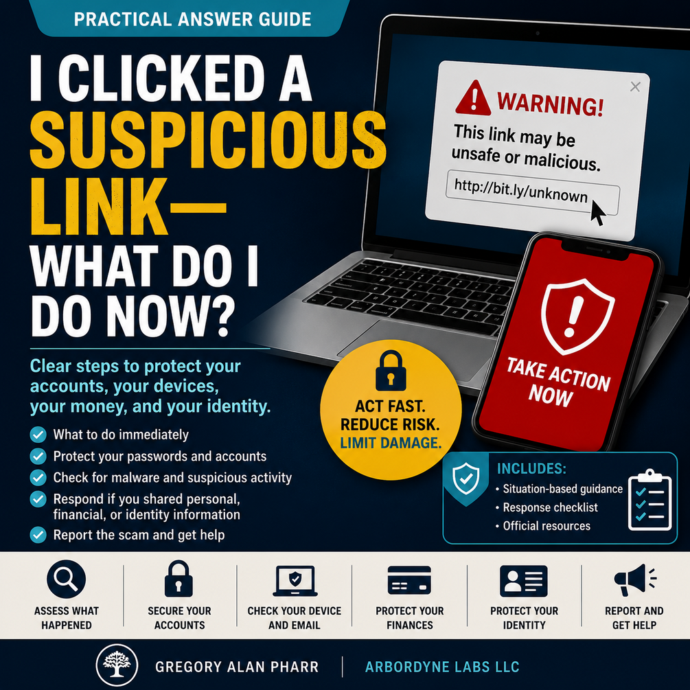 Suspicious link response guide cover