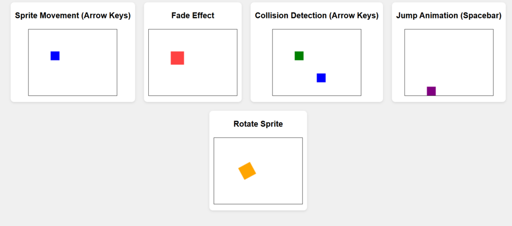 Game Animation Snippet Pack for HTML5 Canvas