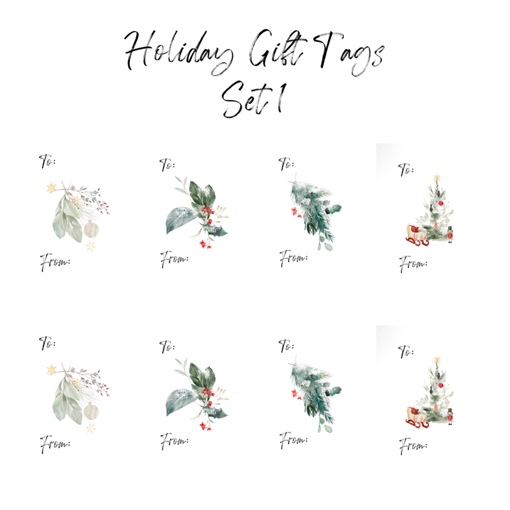 Holiday Gift Tags Bundle Set Of 12 Designs