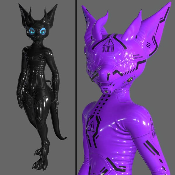 Nardoragon Latex Outfit & Hoods II