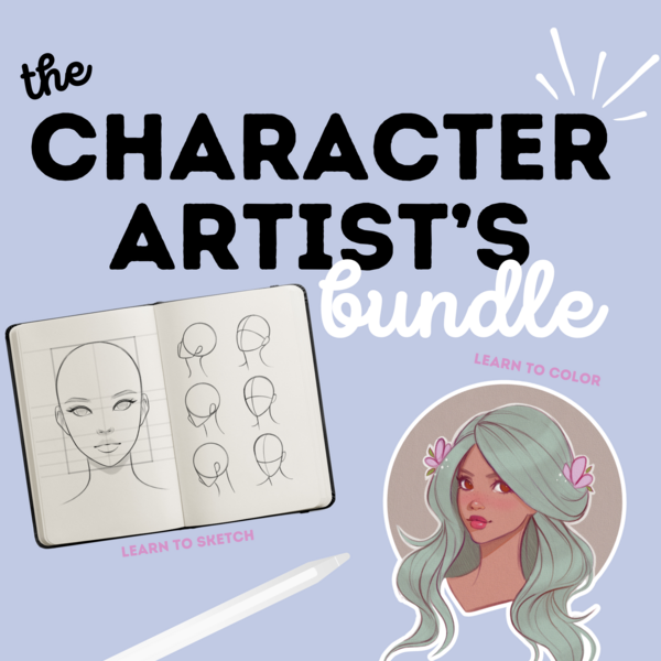 The Character Artist's Bundle (Drawing and Coloring Characters in Procreate!) by Artwork by Gabrielle