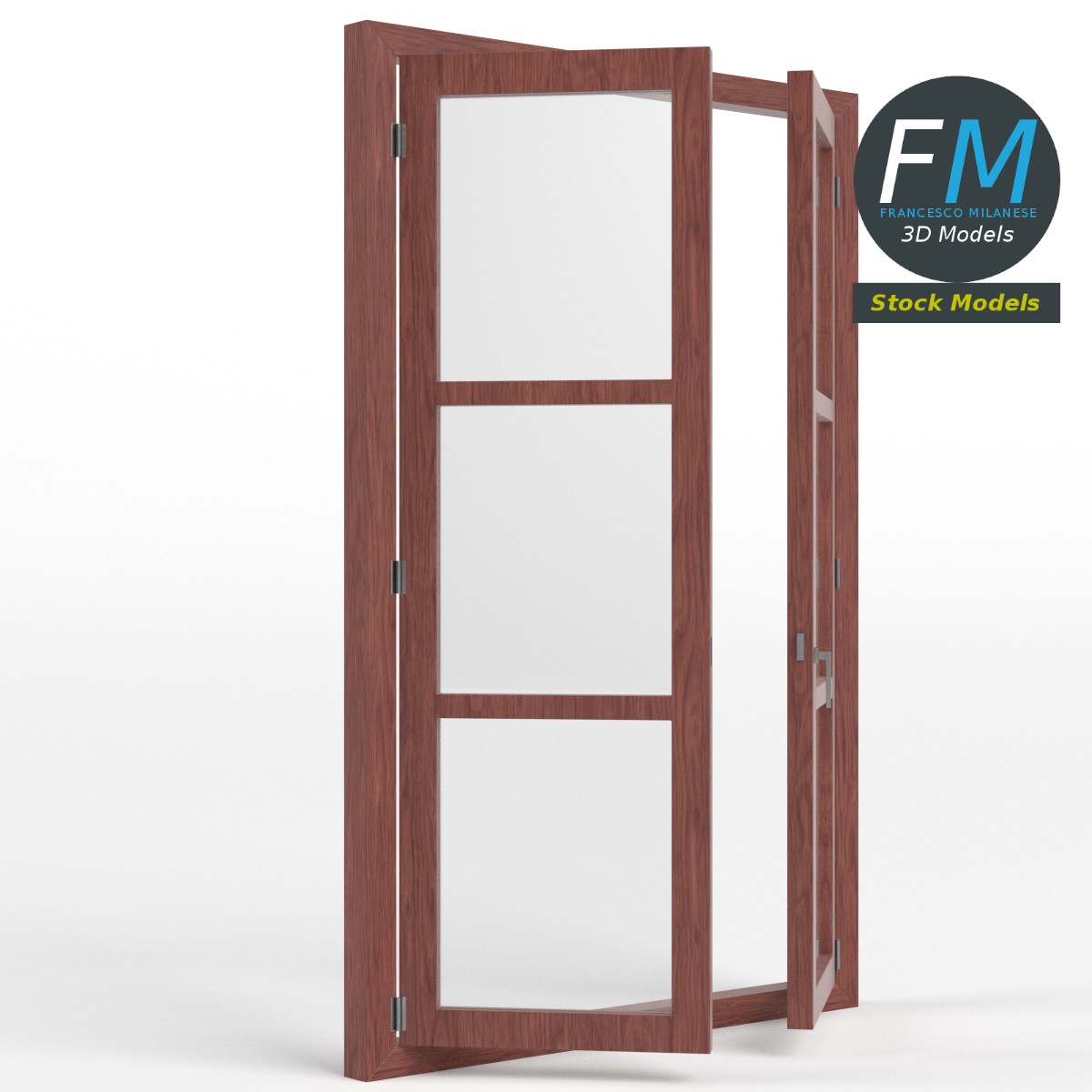 3D MODEL - Six panel double window