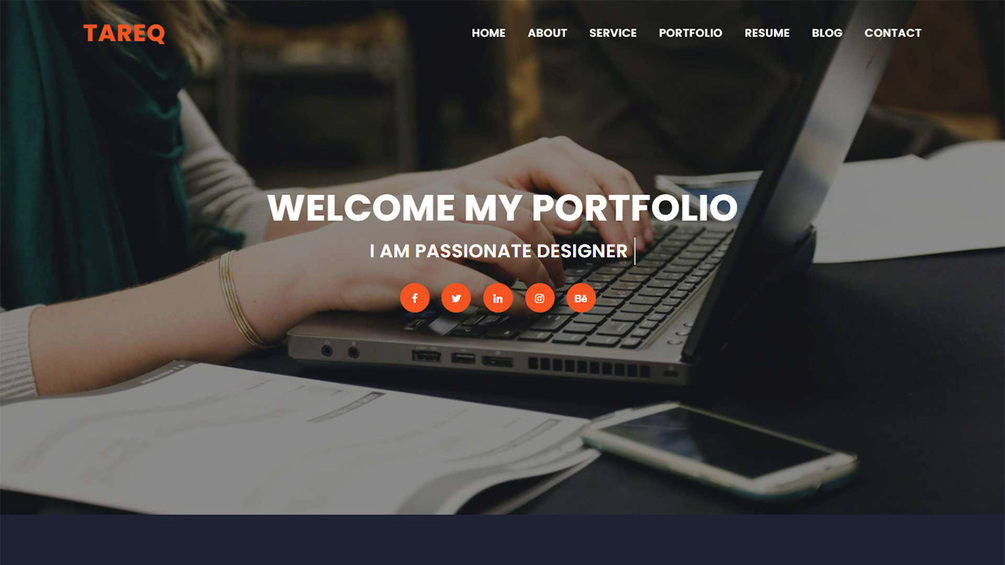 Tareq personal portfolio html template