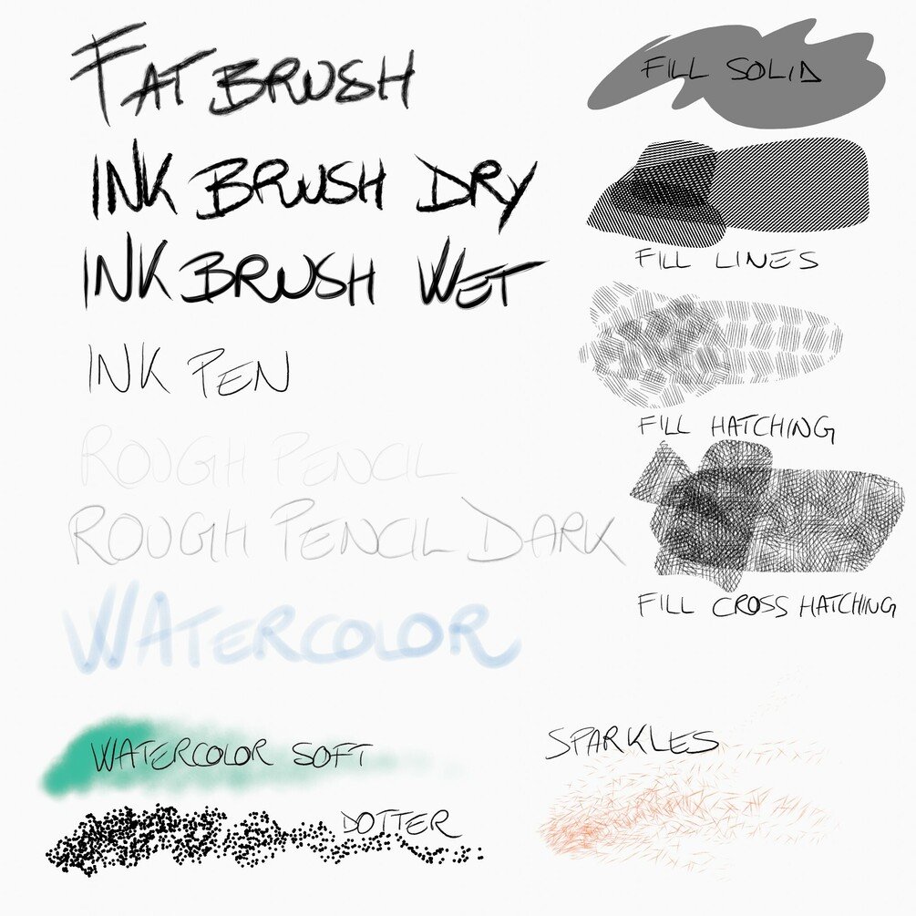 Blender Grease Pencil brush pack