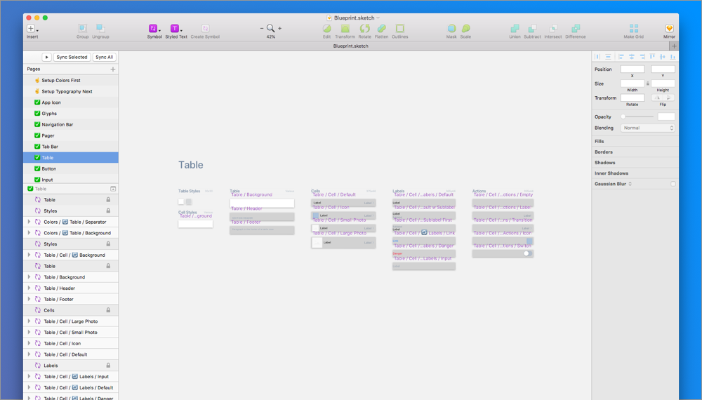iOS Blueprint for Sketch