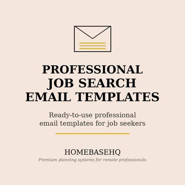 20 Professional Job Search Email Templates Pack