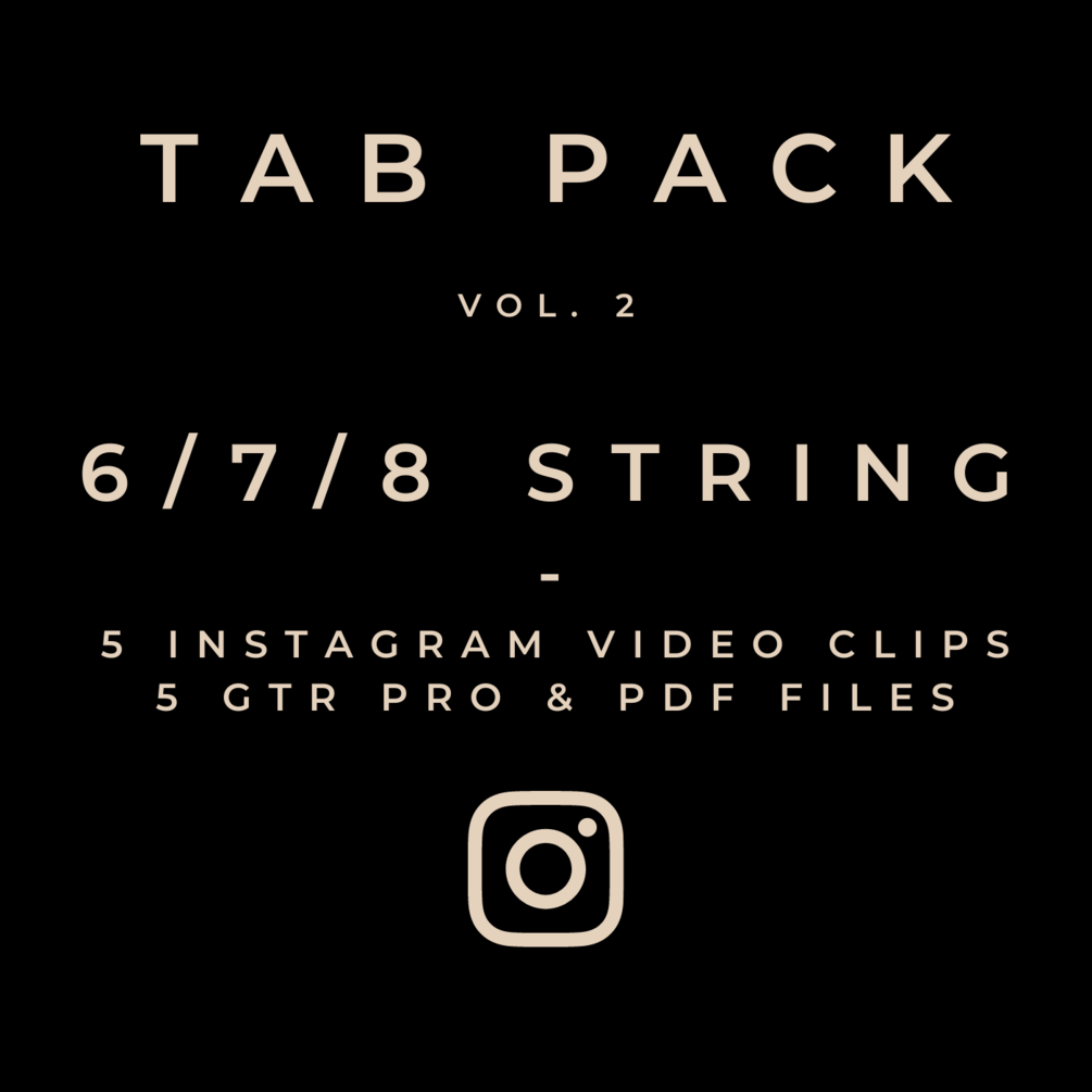 Tab Pack vol.2 (6/7/8 string)