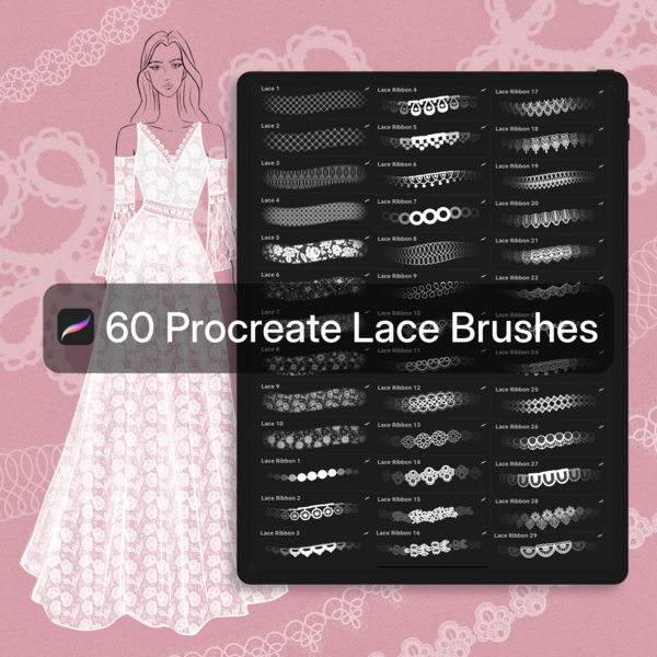 Procreate Lace Brushes by Lana Artworks