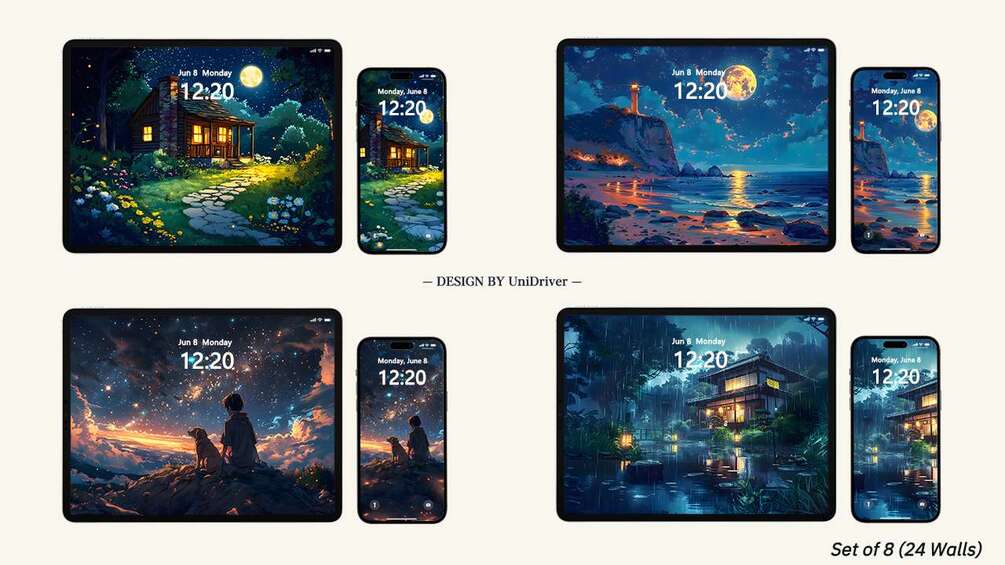 Night style Collection 8K Wallpaper Mobile, Pad, Desktop