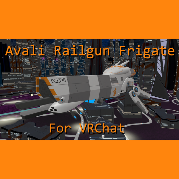 Avali Railgun Frigate 3D Model For VrChat