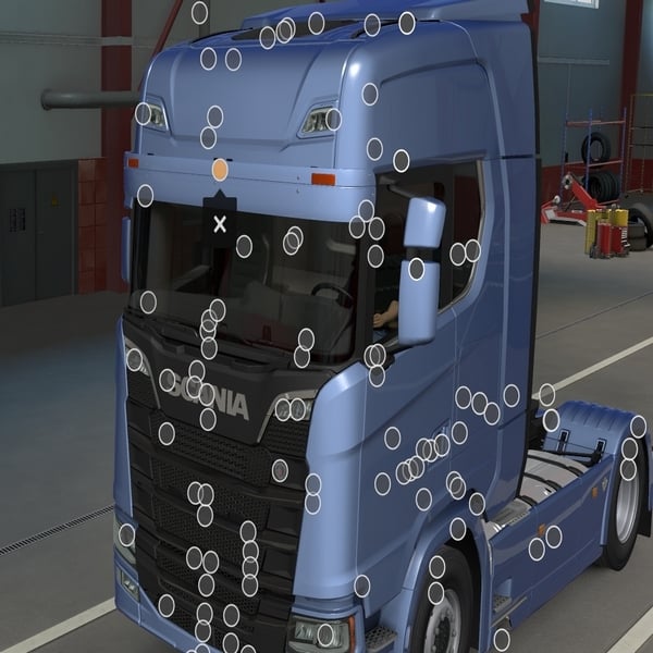 [sun visor tuning part] 4R Scania sunshield for Scania NG V1 by WC007 D3SIGN