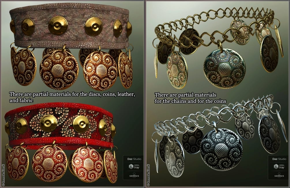 Body Chains For Genesis 3 and Genesis 8 Female(s)