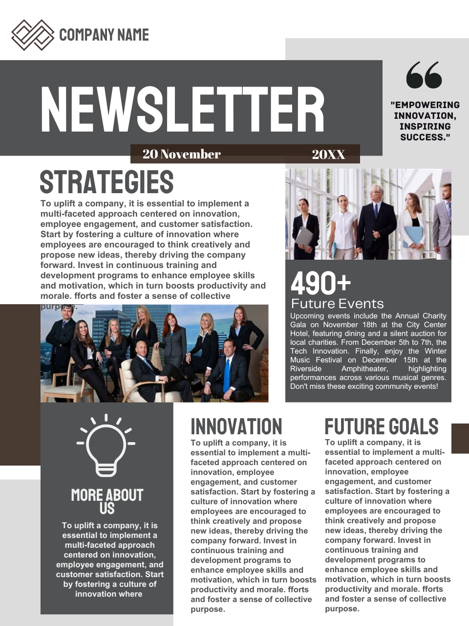 Newsletter Template (easily editable)