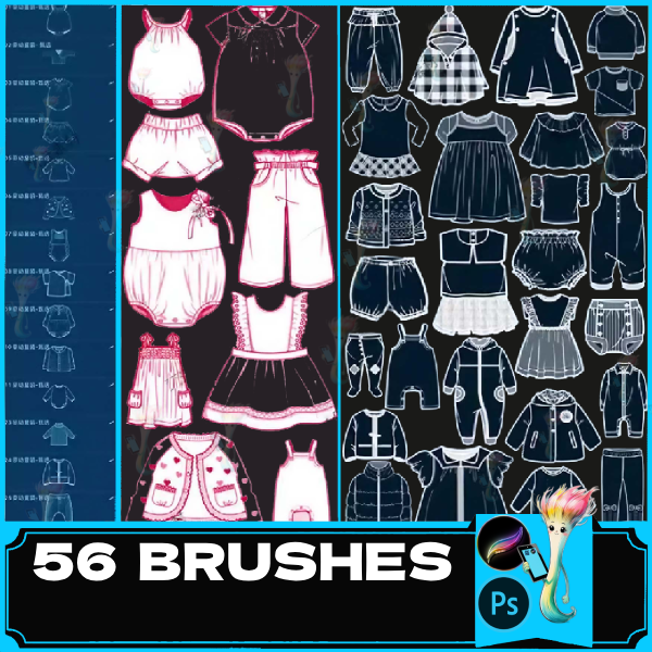 procreate brush ps brush baby and toddler clothing children's clothing clothes baby jumpsuit bag fart clothes by best procreate brushes