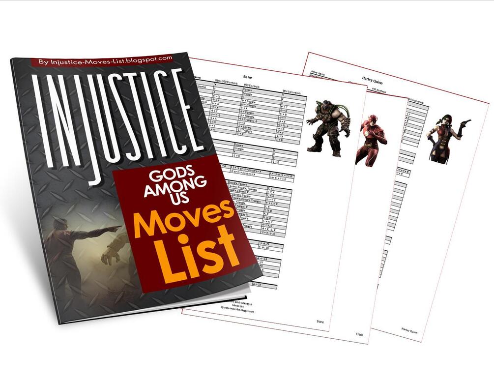 Injustice Gods Among Us Moves List ebook for XBox, PlayStation, Wii