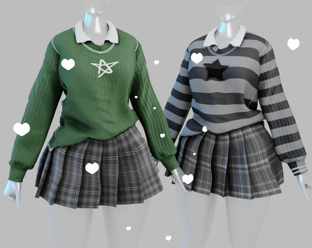 Softly outfit - Zinpiafit/Panda base - Vrchat assets