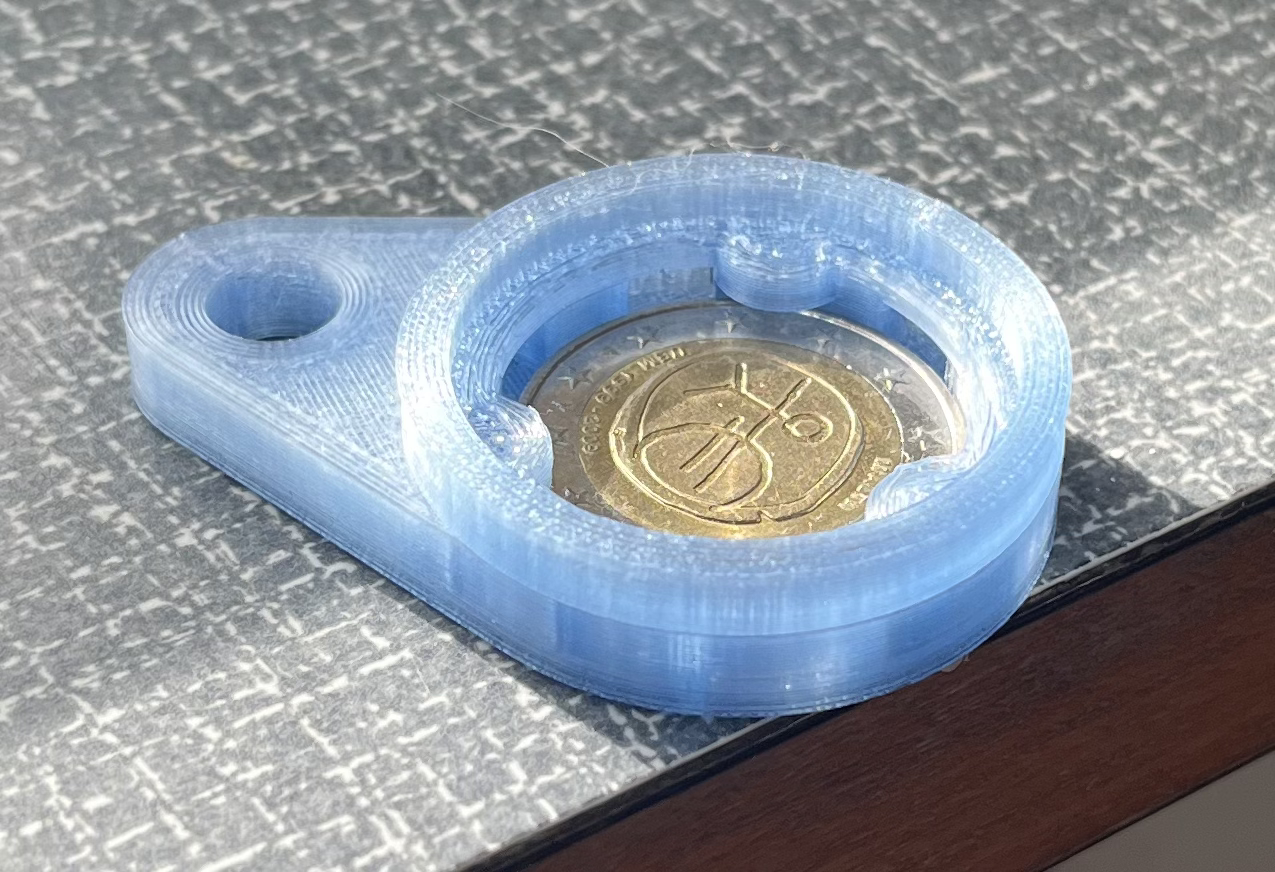 2 EURO Coin Holder / Keychain / Locket